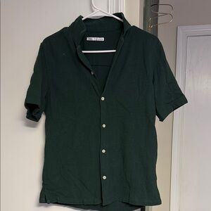 Men's Dark Green Short Sleeve Shirt